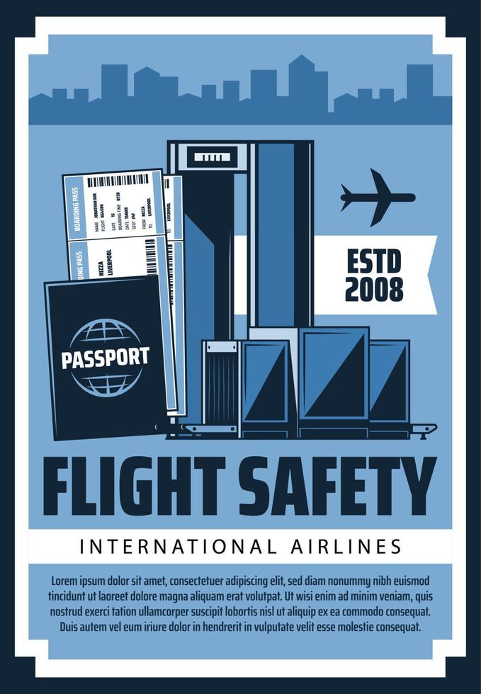 companhias aéreas internacionais, segurança de voos em aeroportos vetor