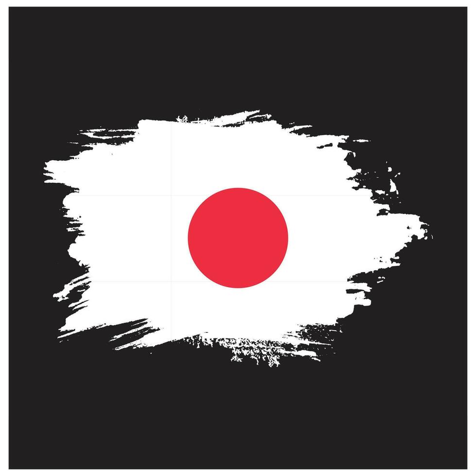 vetor de bandeira do japão de pincelada grátis