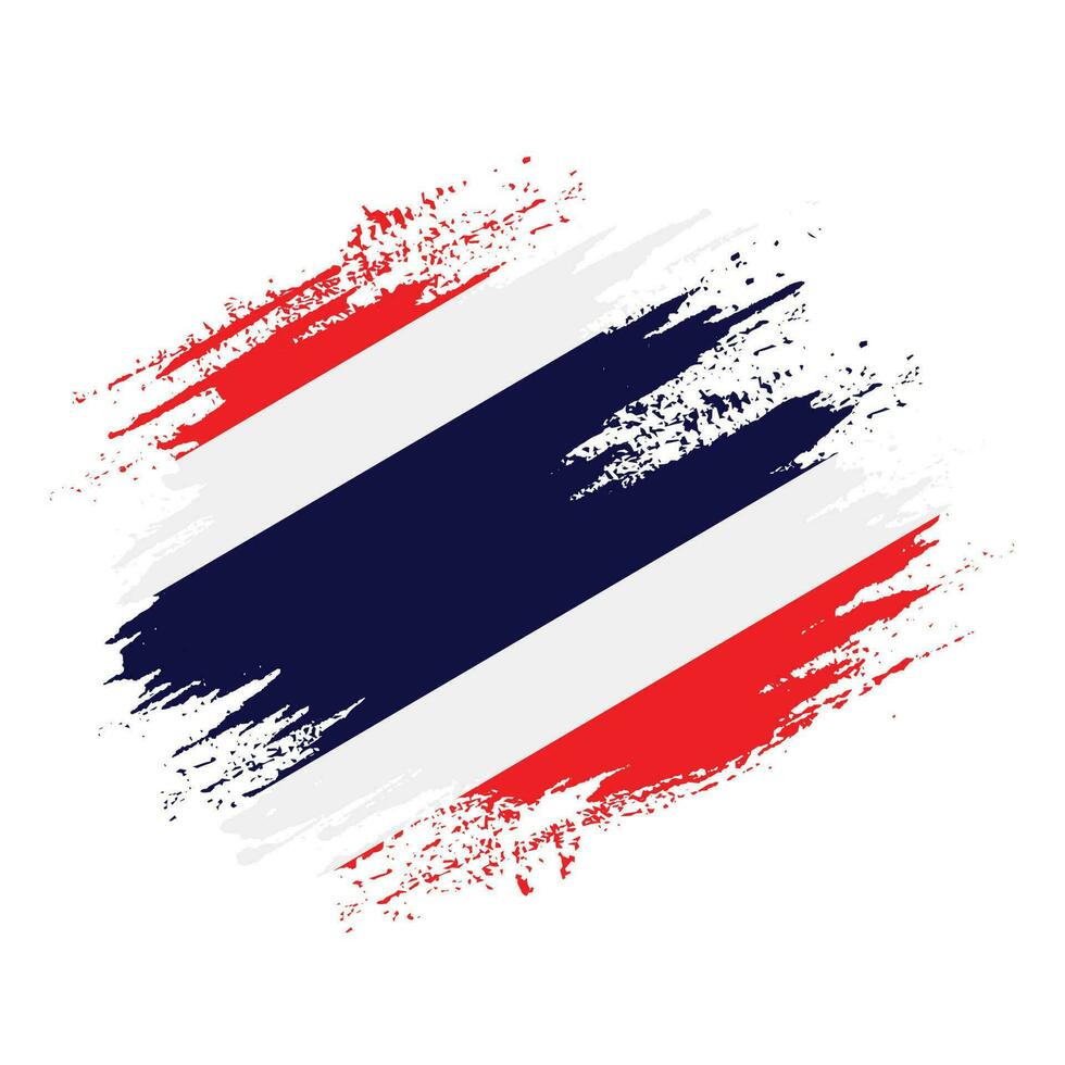 vetor de bandeira da tailândia raia de tinta profissional
