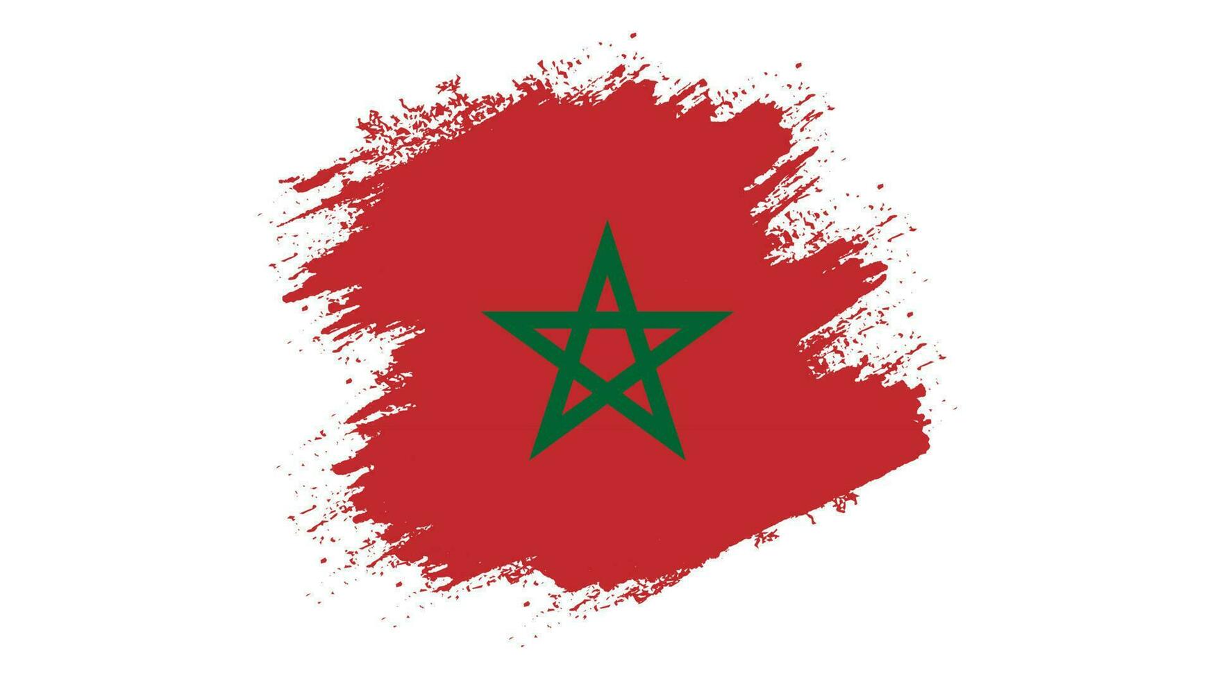 bandeira de estilo sujo marrocos angustiada vetor