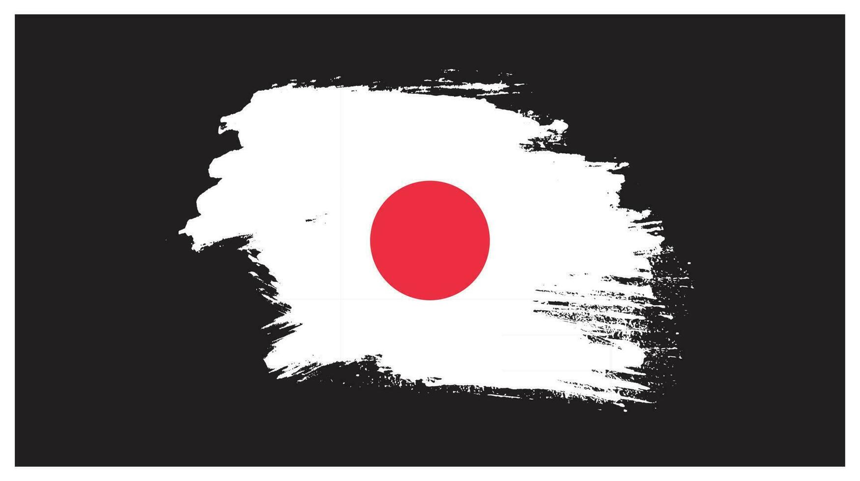 splatter pincelada vetor de bandeira do japão