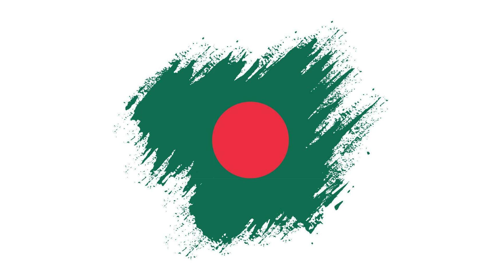 vetor de bandeira de bangladesh de traçado de pincel isolado