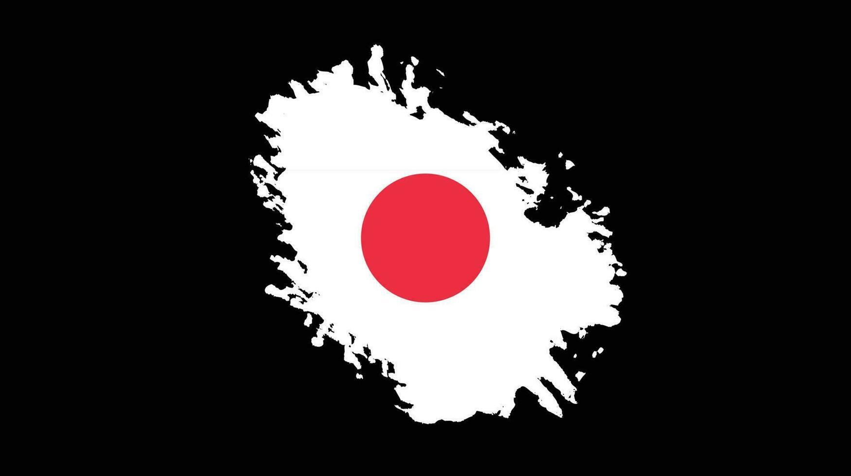 vetor de bandeira do japão com raia de tinta profissional