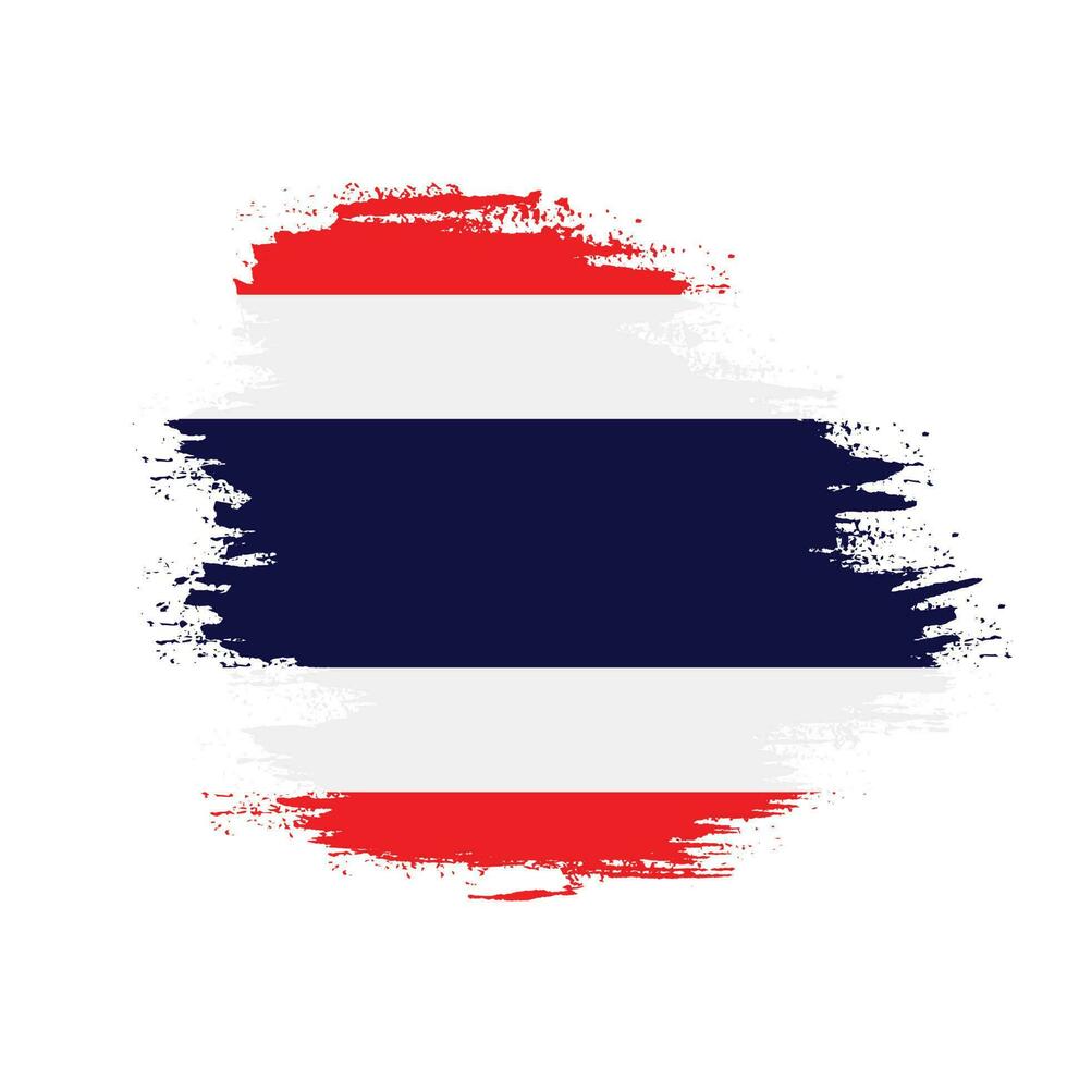vetor de bandeira grunge tailândia angustiado