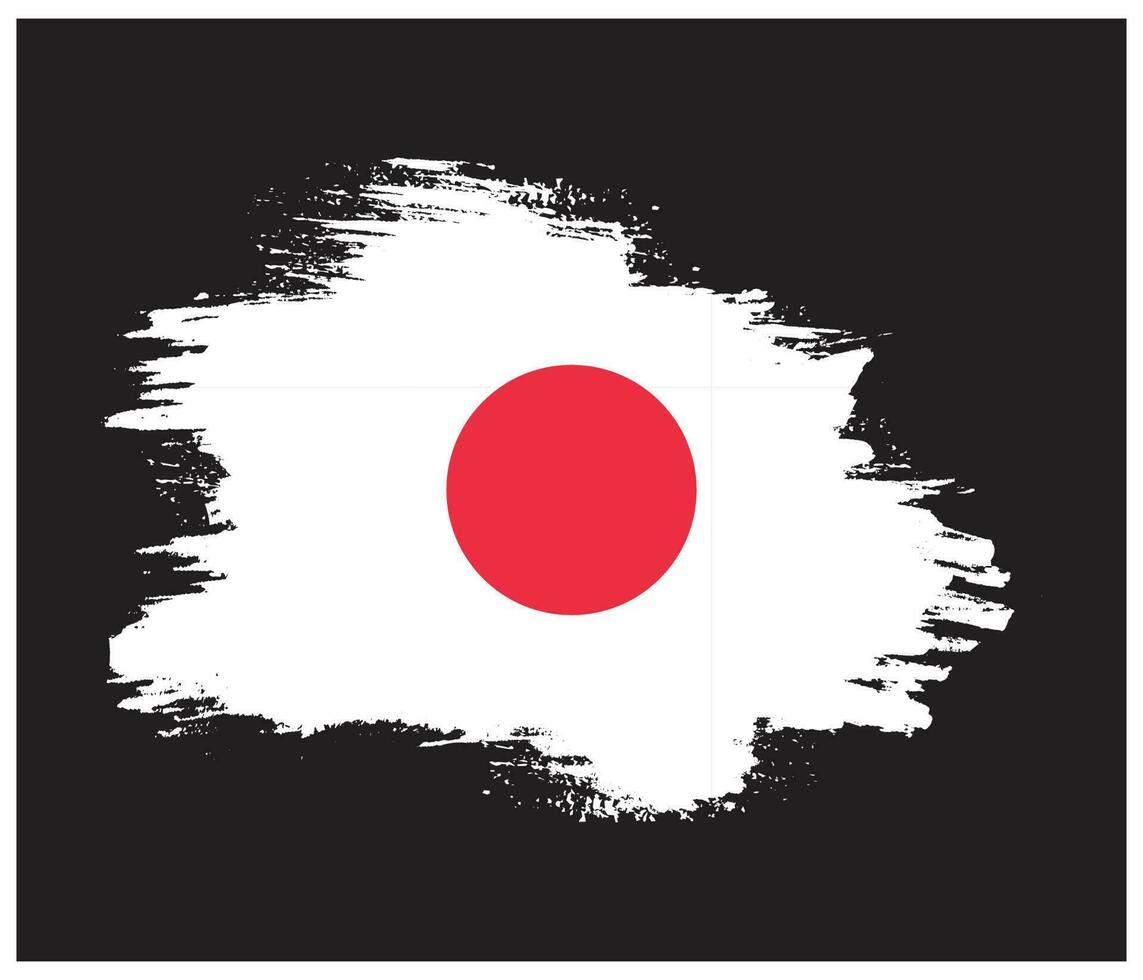 vetor de bandeira do japão pincelada moderna