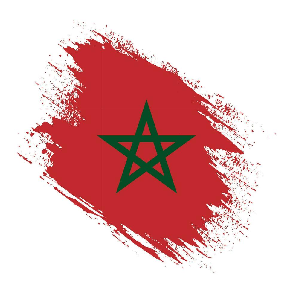 bandeira de textura grunge marrocos vetor