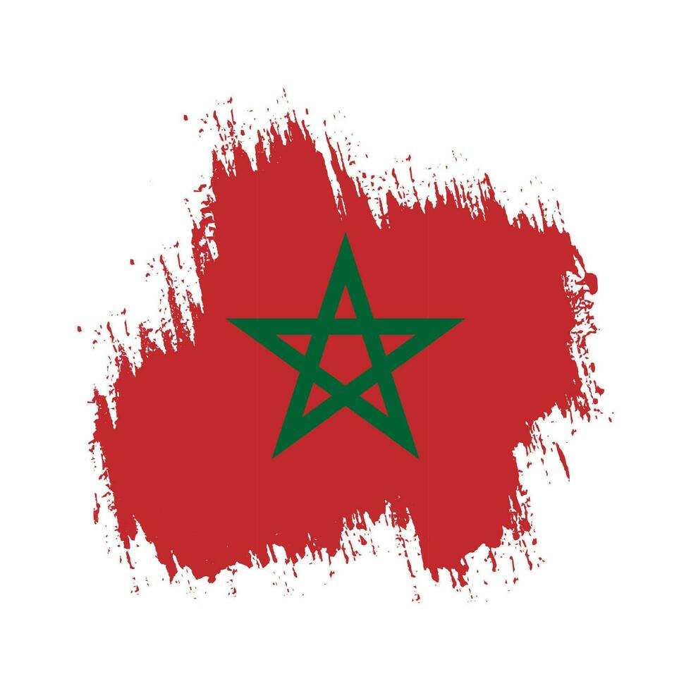 novo vetor de bandeira vintage splash marrocos
