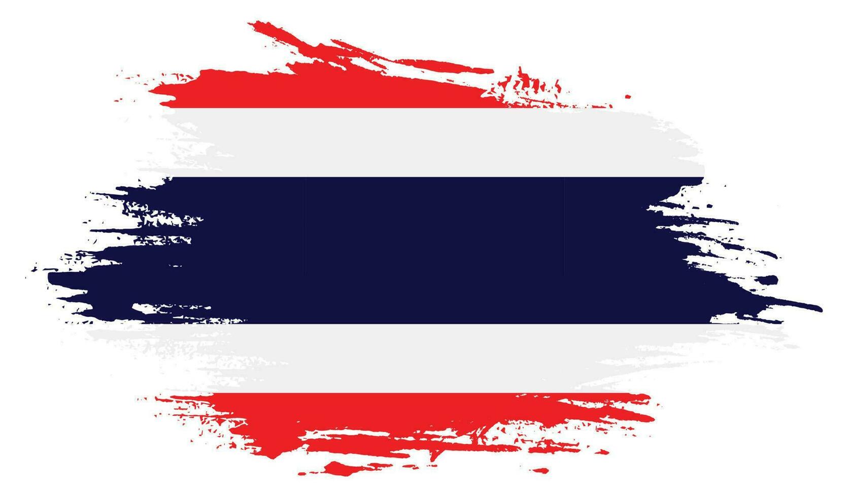 vetor de bandeira da tailândia quadro de pincelada moderna