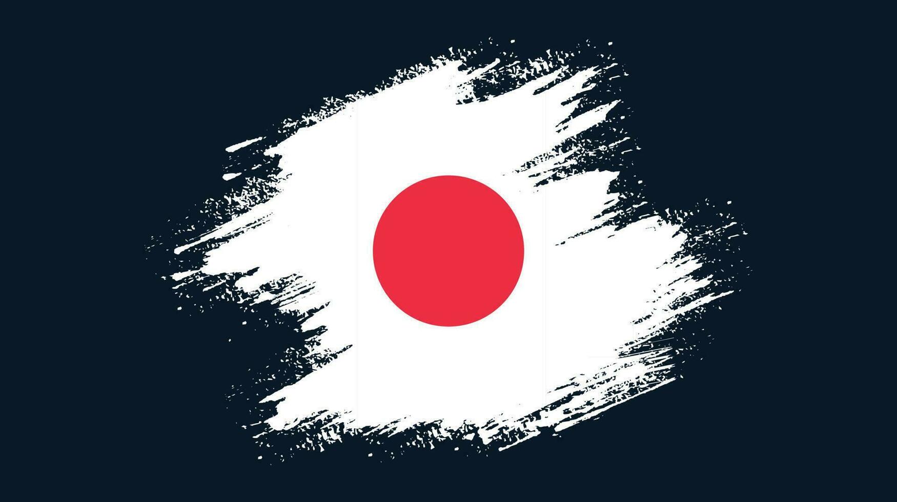quadro de pincelada de tinta tinta vetor de bandeira do japão
