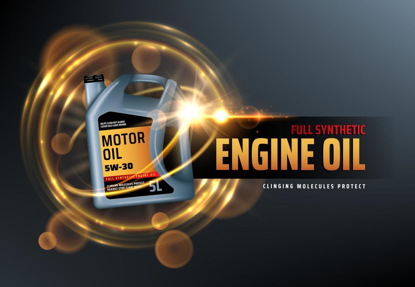 vasilha de óleo de motor, logotipo de óleos de motor sintético vetor