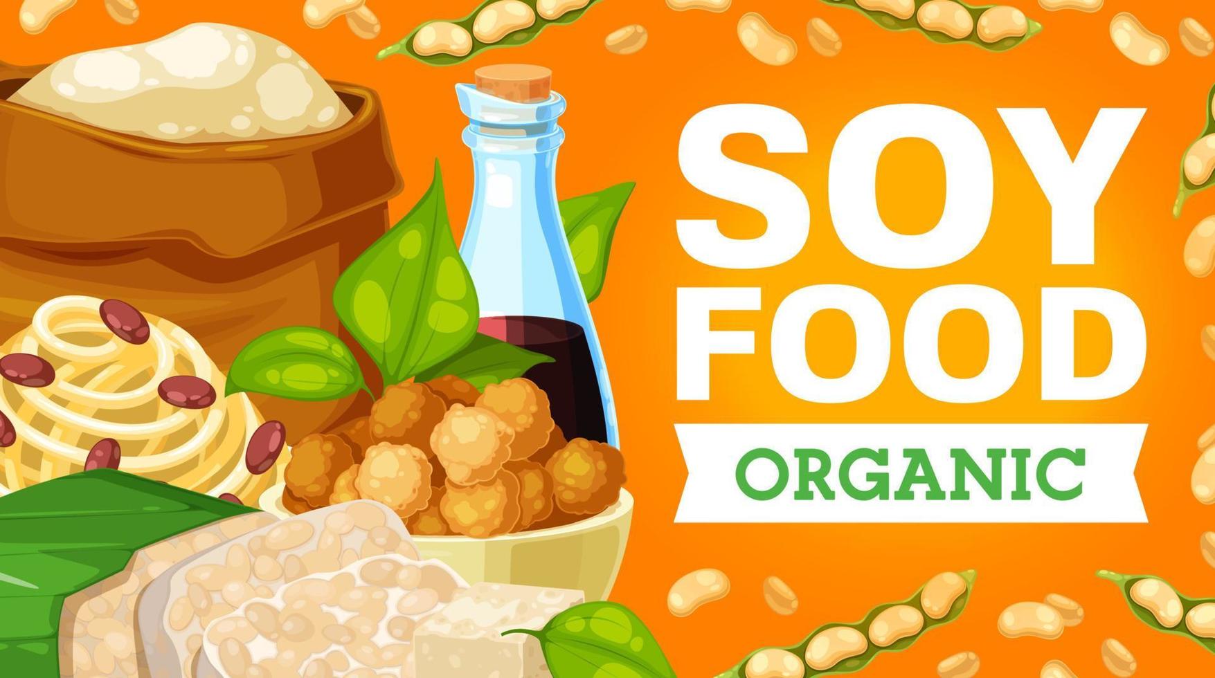 produtos de soja e alimentos de soja, vetor