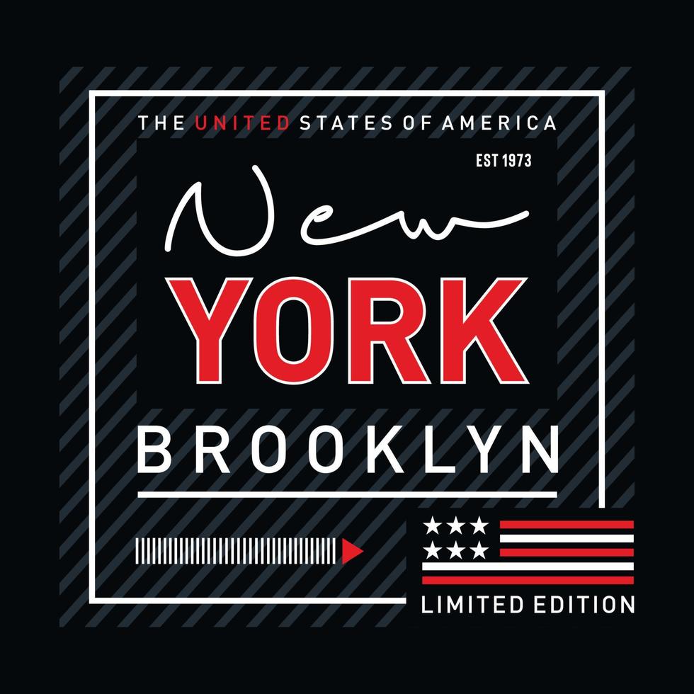 design de tipografia de nova york para impressão de camiseta vetor