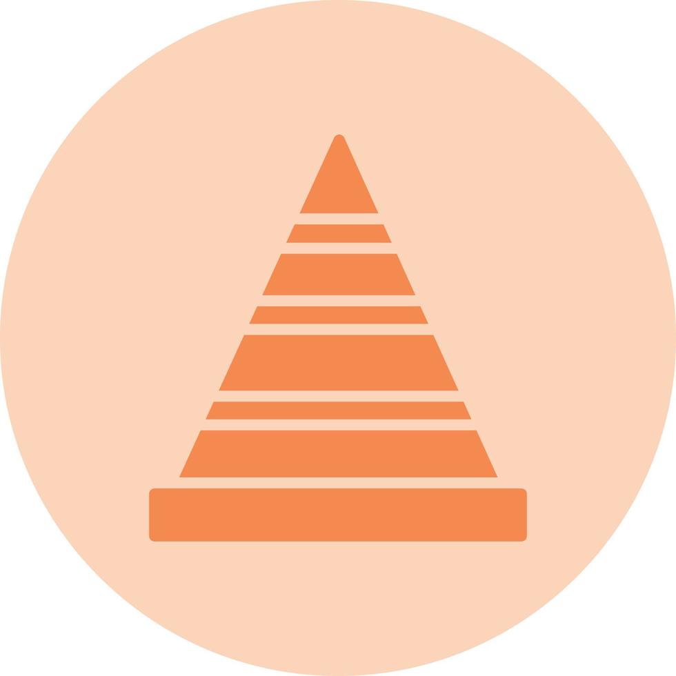 ícone de vetor de gráfico de pirâmide