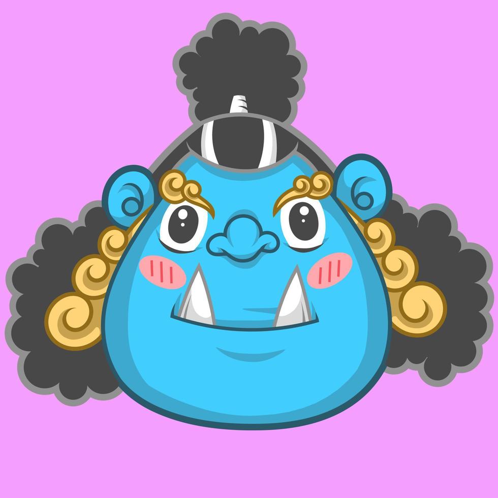 jimbei kawai chibi fofo, anime de peça única. desenho vetorial e arte de rabiscos. para ícone, logotipo, coleção e outros. vetor