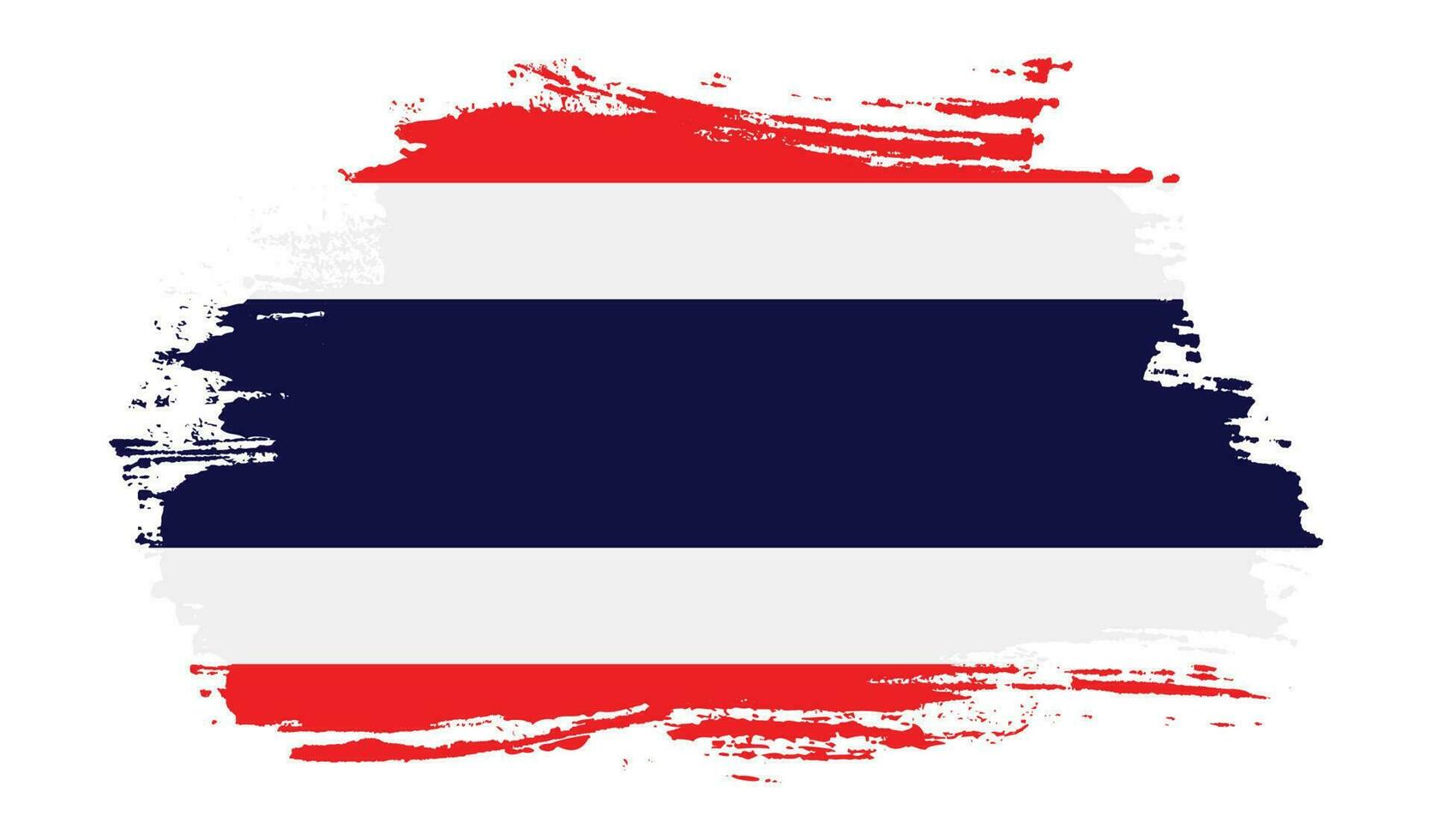 vetor de bandeira da tailândia clipart de traçado de pincel de tinta