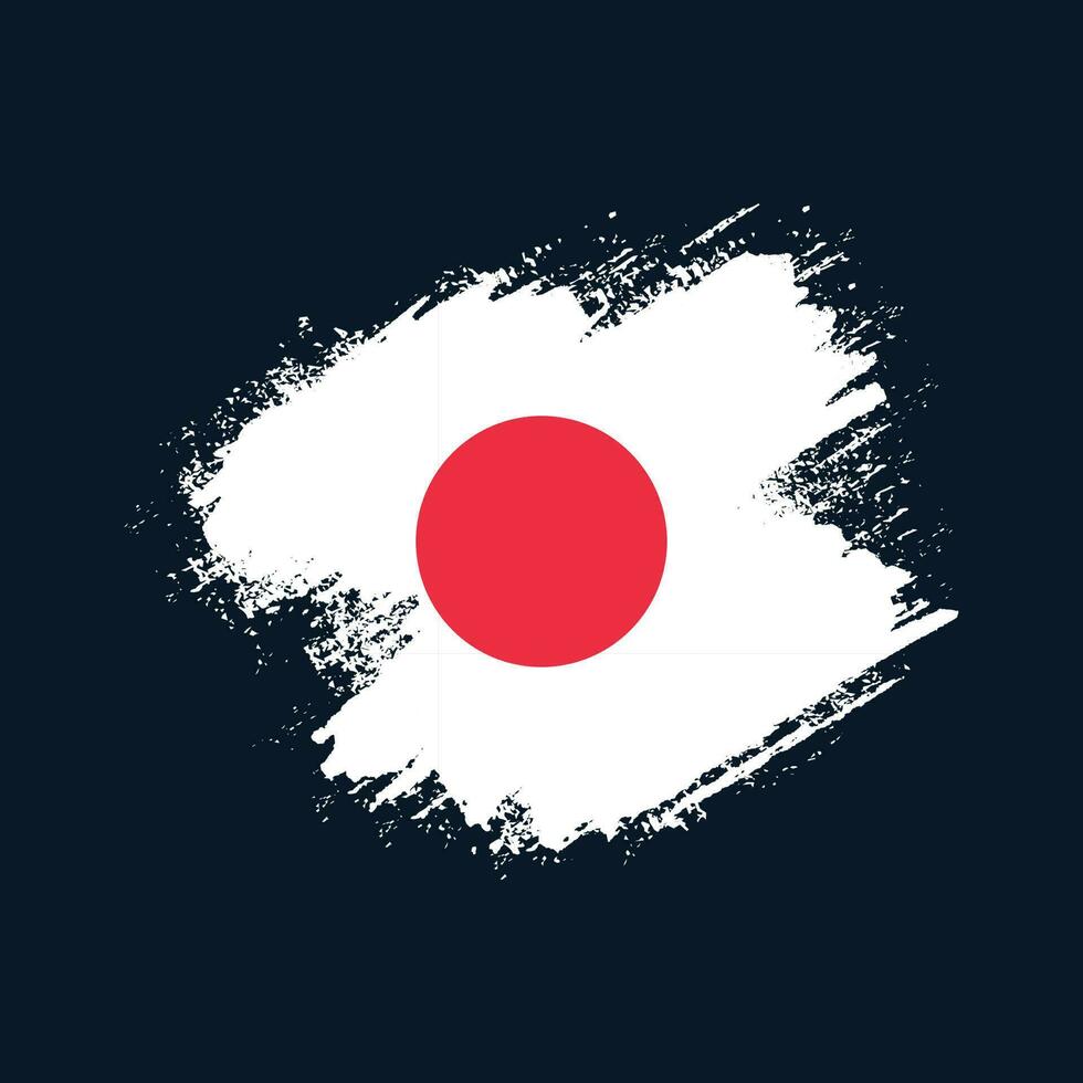 pincelada gráfica vetor de bandeira do japão