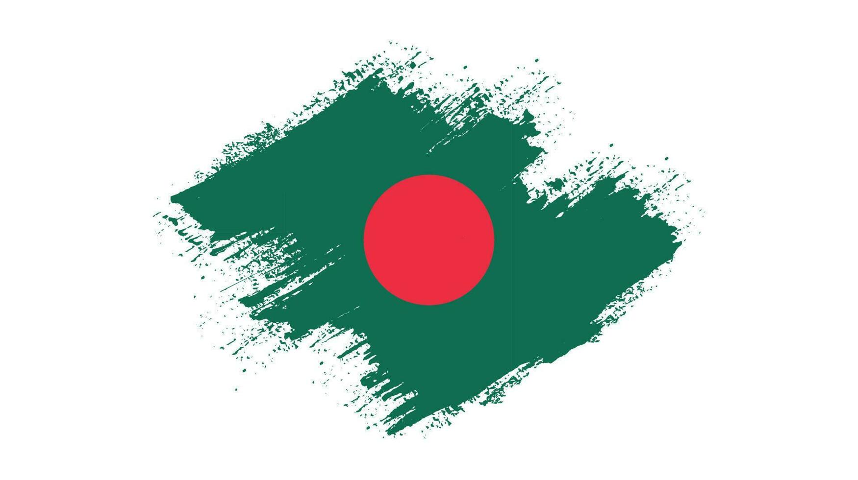 vetor de bandeira de bangladesh splatter pincelada