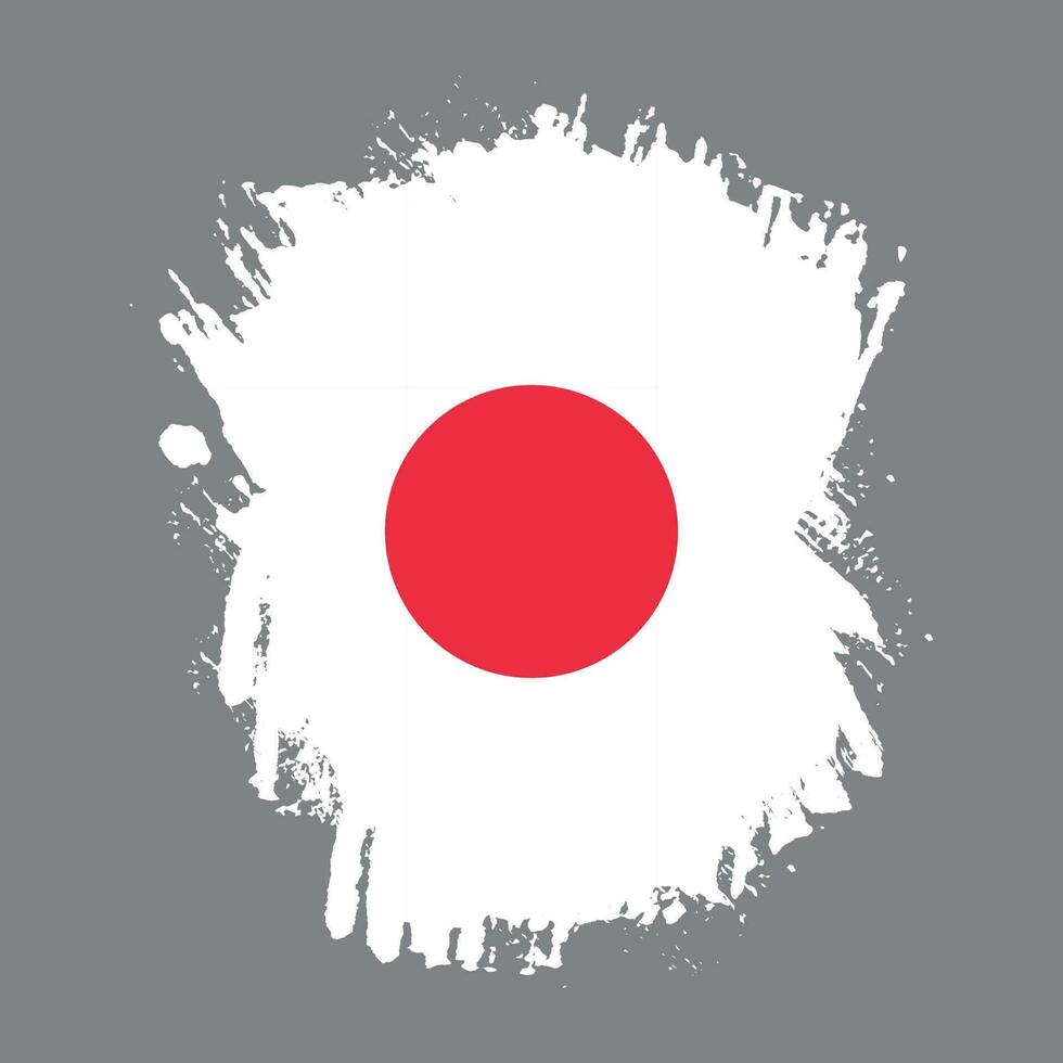 vetor de bandeira do japão de textura grunge vintage angustiado