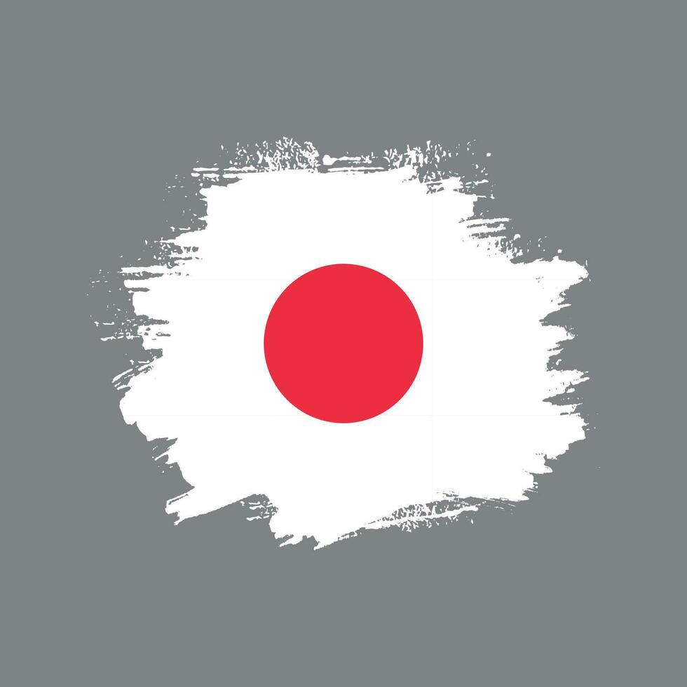 vetor de bandeira de textura grunge do japão vintage