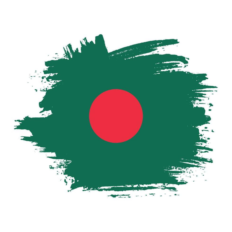 bandeira de grunge de pincel de bangladesh vetor