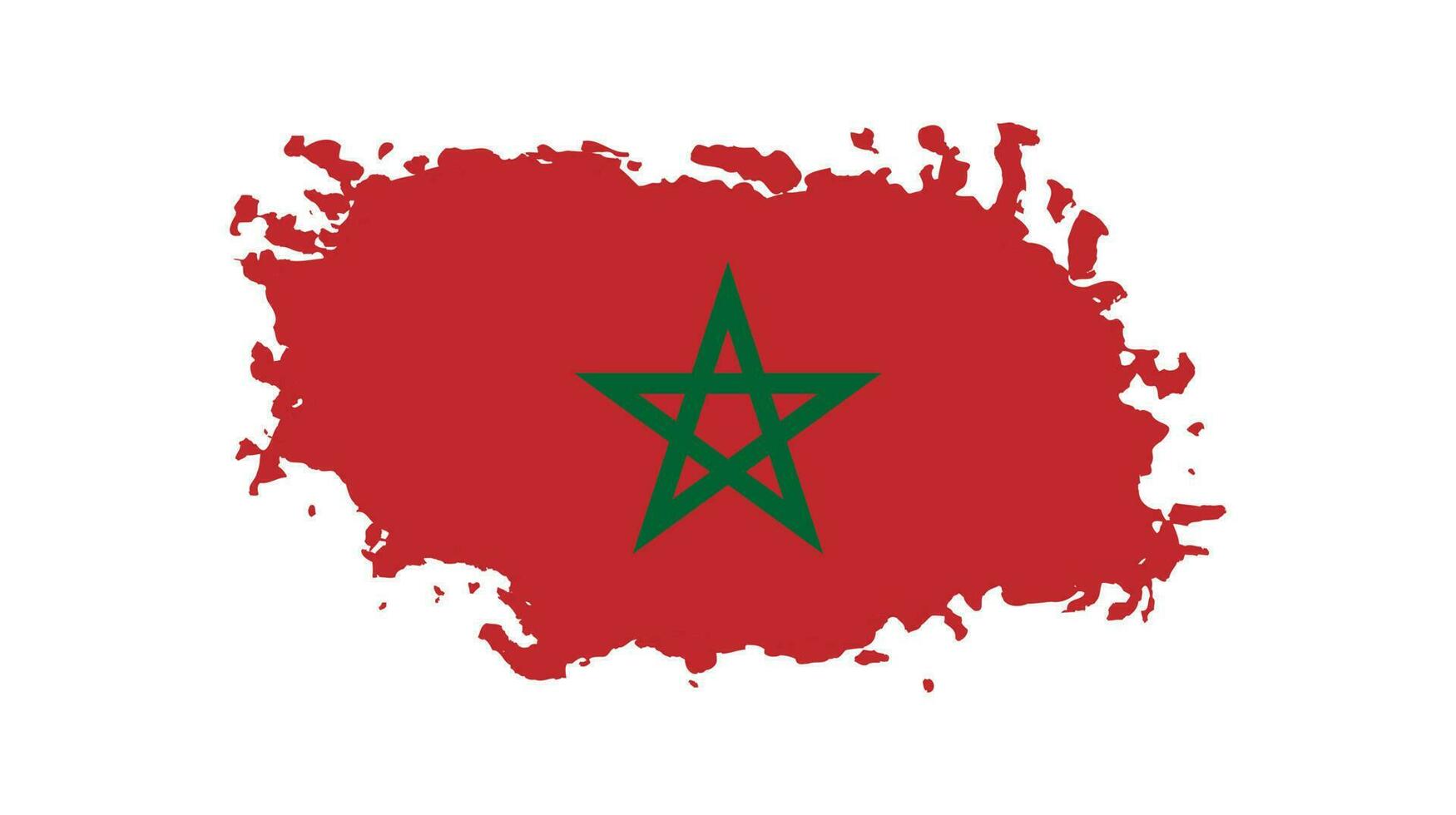 vetor de bandeira de marrocos de traçado de pincel de tinta para download gratuito