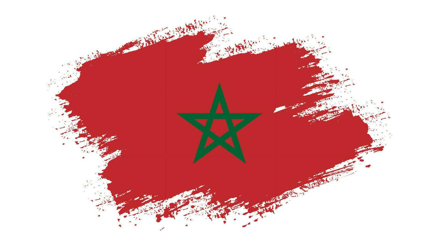 novo vetor de bandeira grunge desbotada de Marrocos