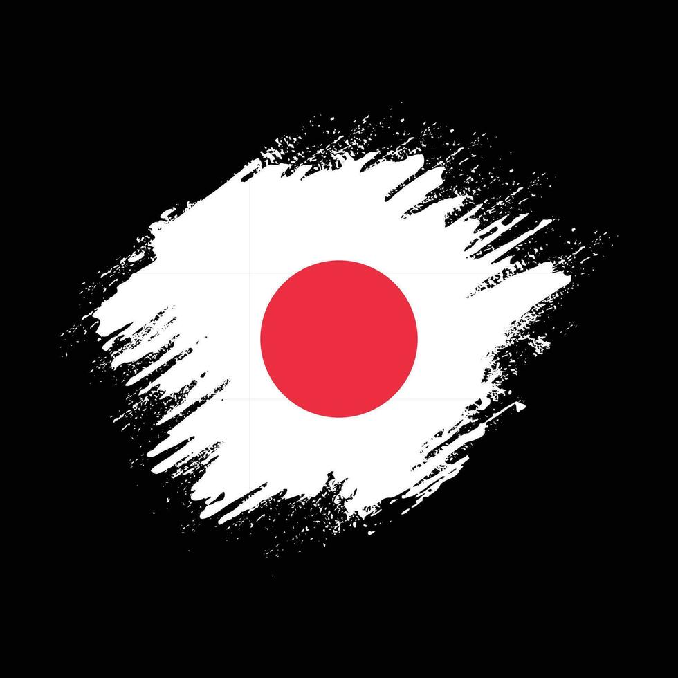 novo vetor de bandeira do japão de textura grunge splash