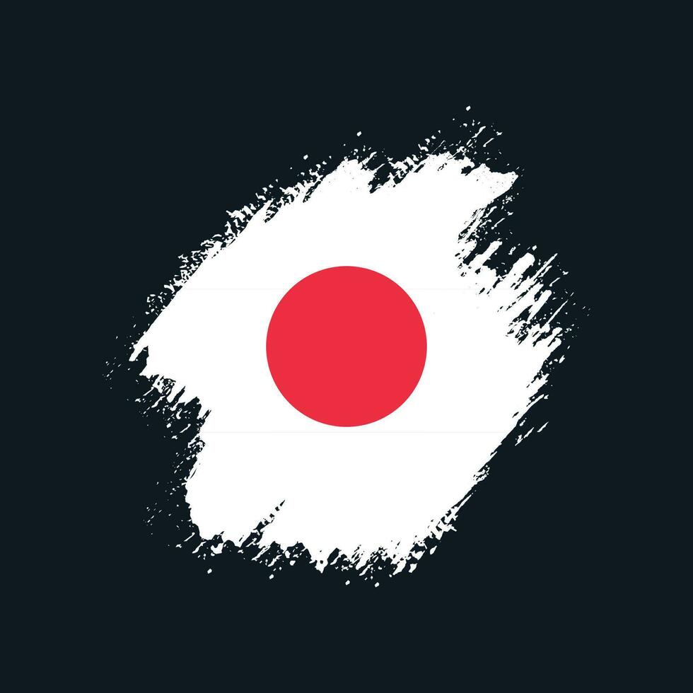 imagem vetorial de bandeira do japão pincelada grátis vetor