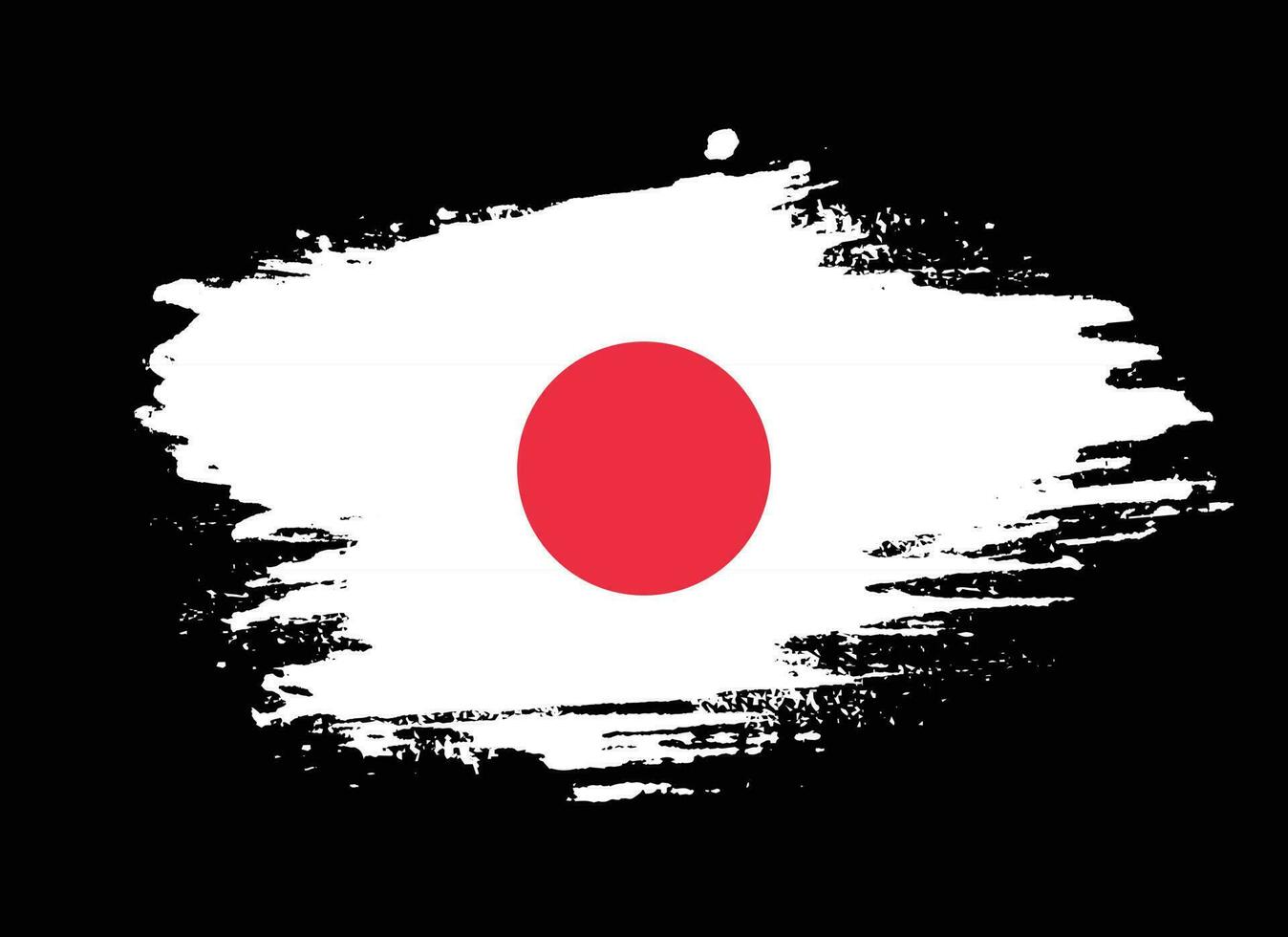 vetor de bandeira do japão pincelada de tinta