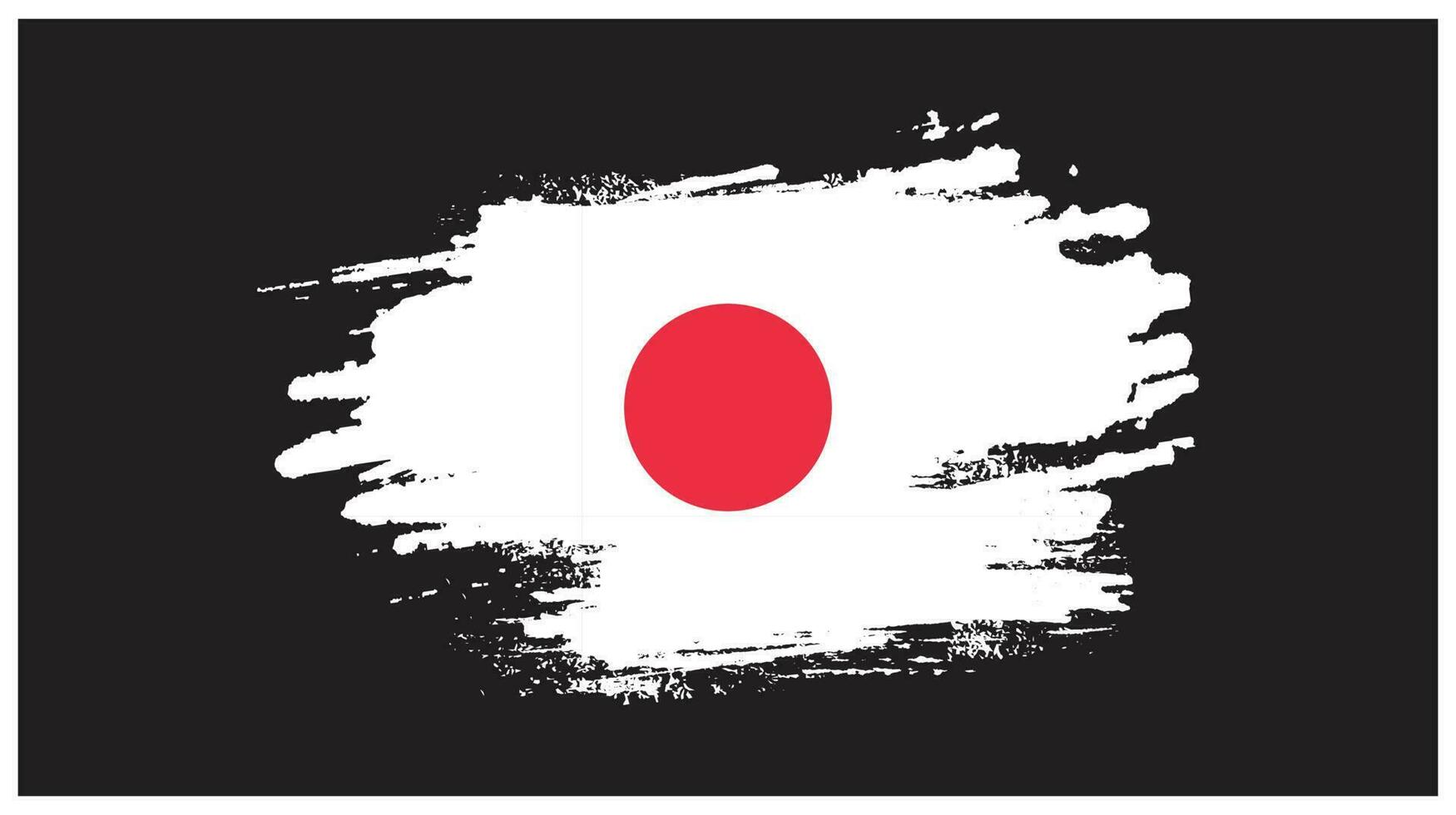 vetor de bandeira do japão pincelada de tinta