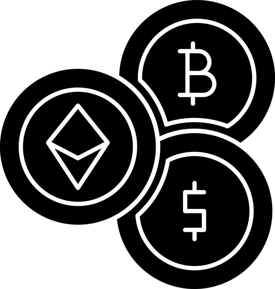 design de ícone de vetor de criptomoeda