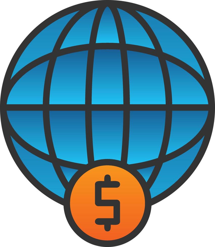 design de ícone de vetor financeiro mundial