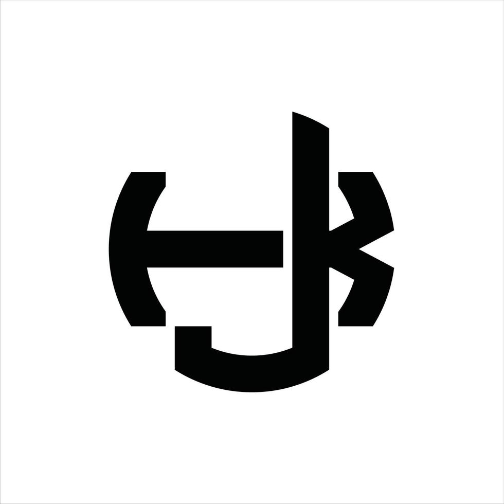 modelo de design de monograma de logotipo jk vetor