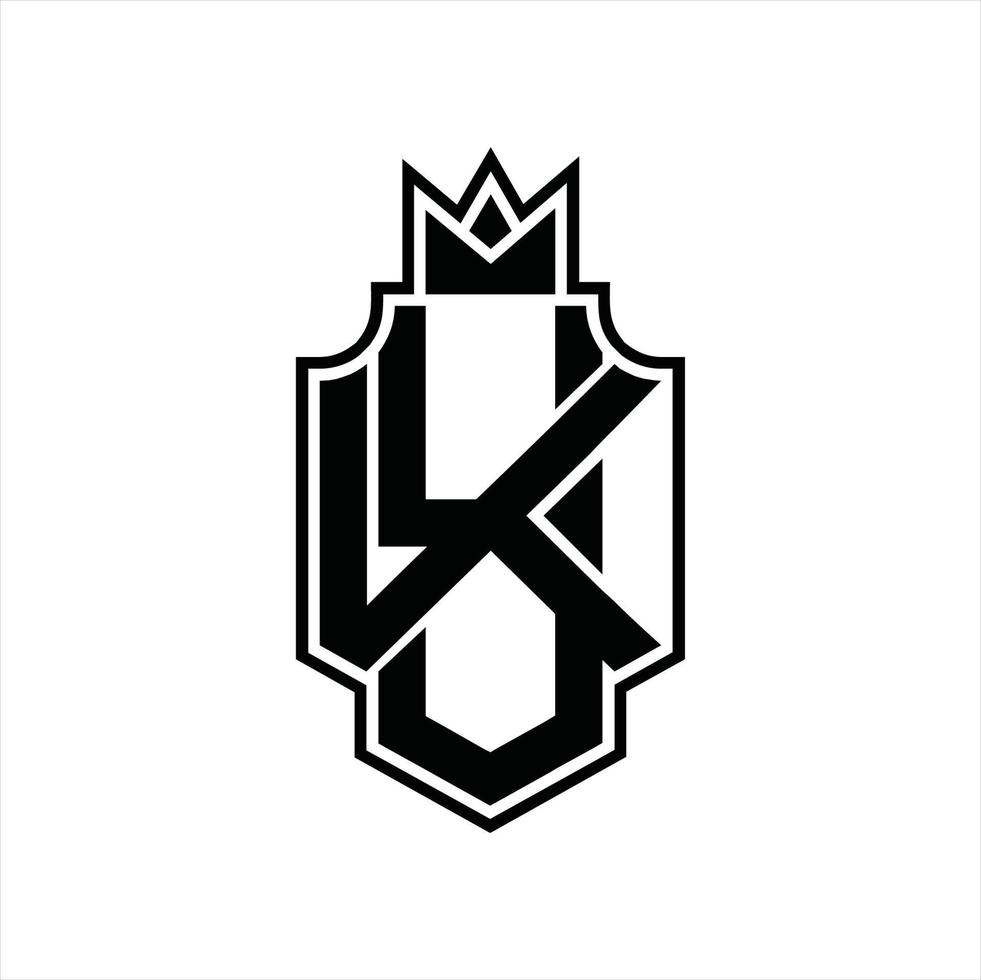 modelo de design de monograma de logotipo yk vetor