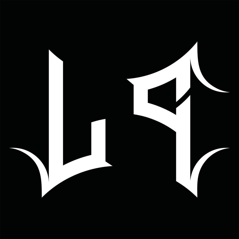 monograma do logotipo lp com modelo de design de forma abstrata vetor