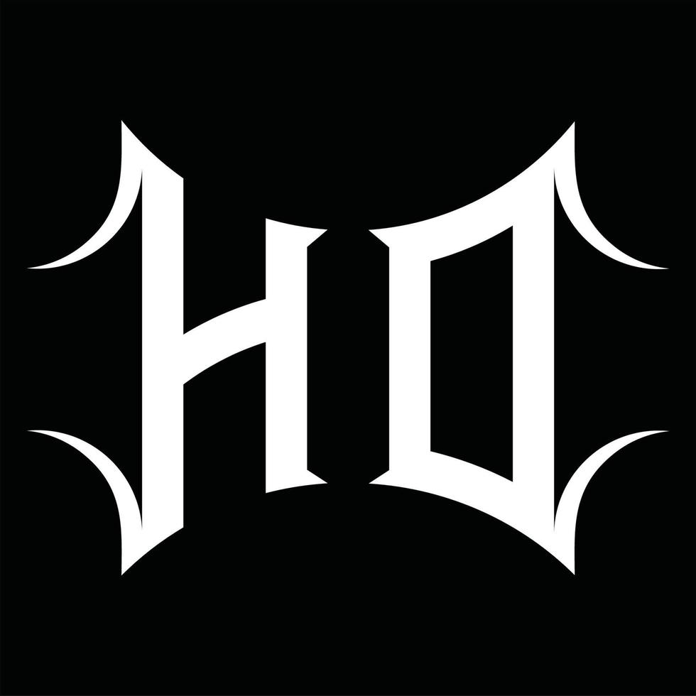 monograma de logotipo hd com modelo de design de forma abstrata vetor
