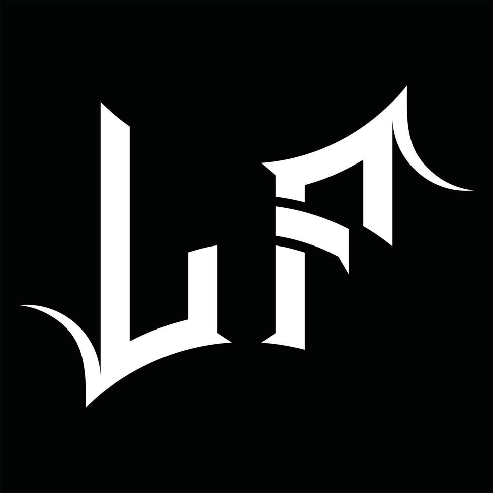 monograma do logotipo lf com modelo de design de forma abstrata vetor