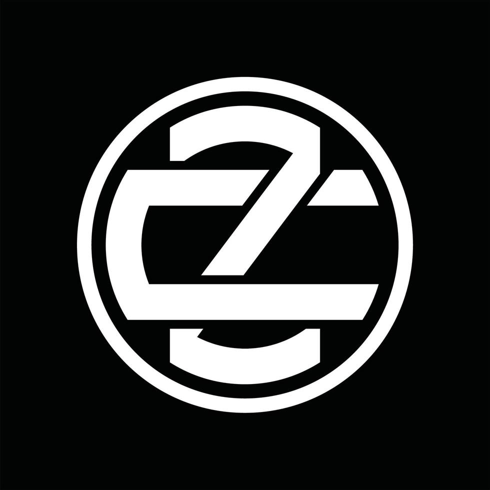 modelo de design de monograma de logotipo zc vetor