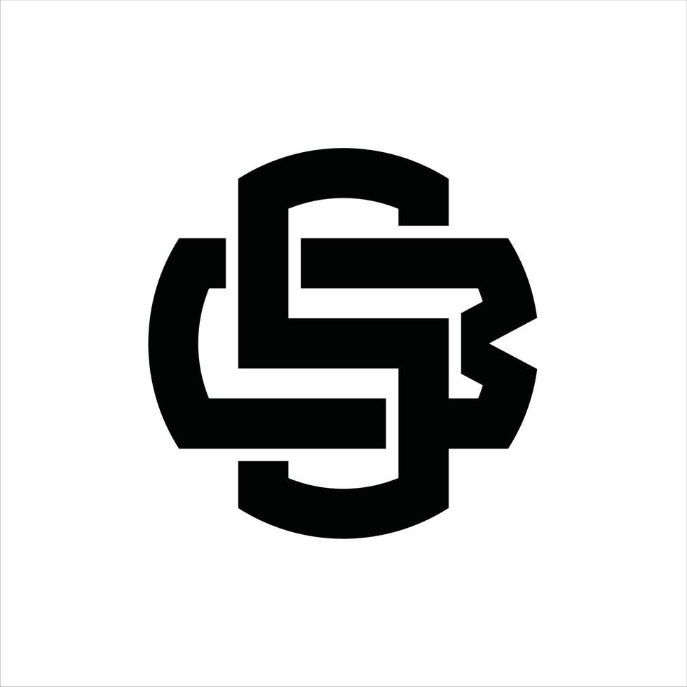 modelo de design de monograma de logotipo sb vetor