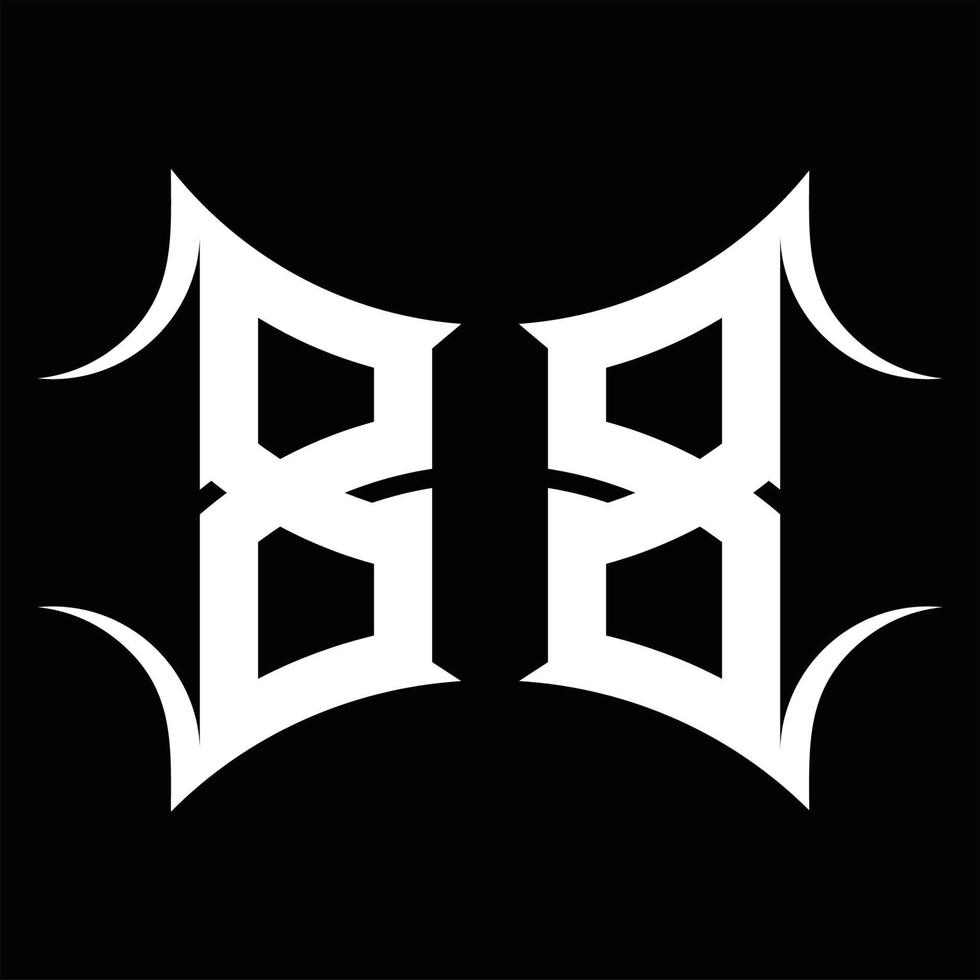 monograma do logotipo bb com modelo de design de forma abstrata vetor
