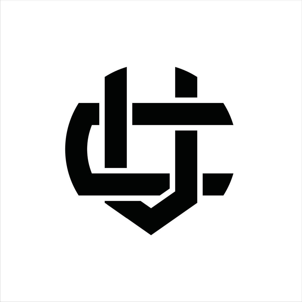 modelo de design de monograma de logotipo vc vetor