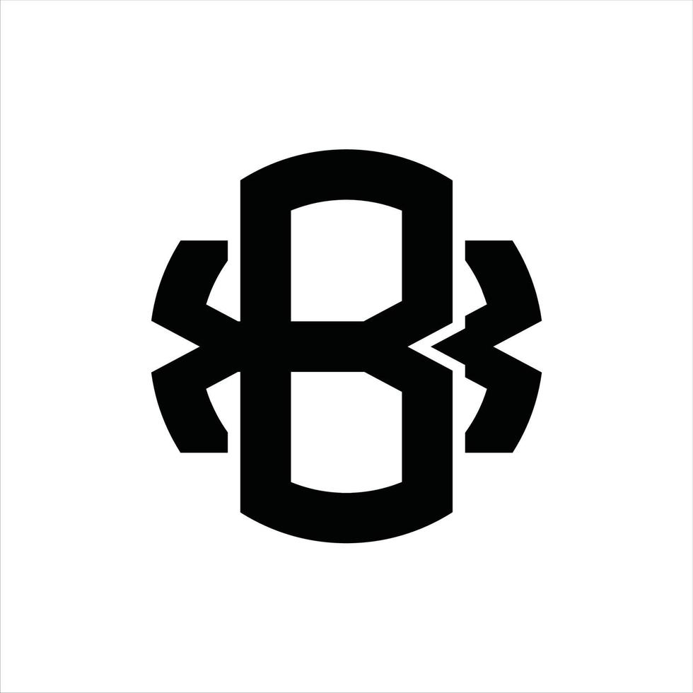 modelo de design de monograma de logotipo bx vetor
