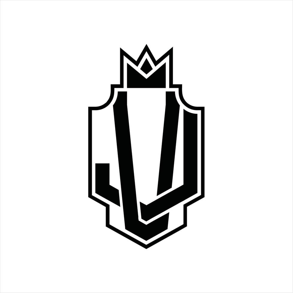 modelo de design de monograma de logotipo vj vetor