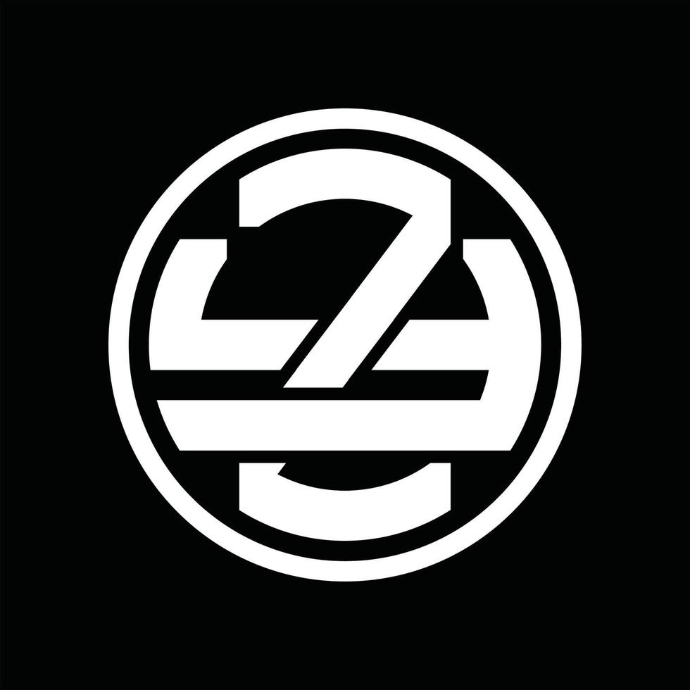 modelo de design de monograma de logotipo zy vetor