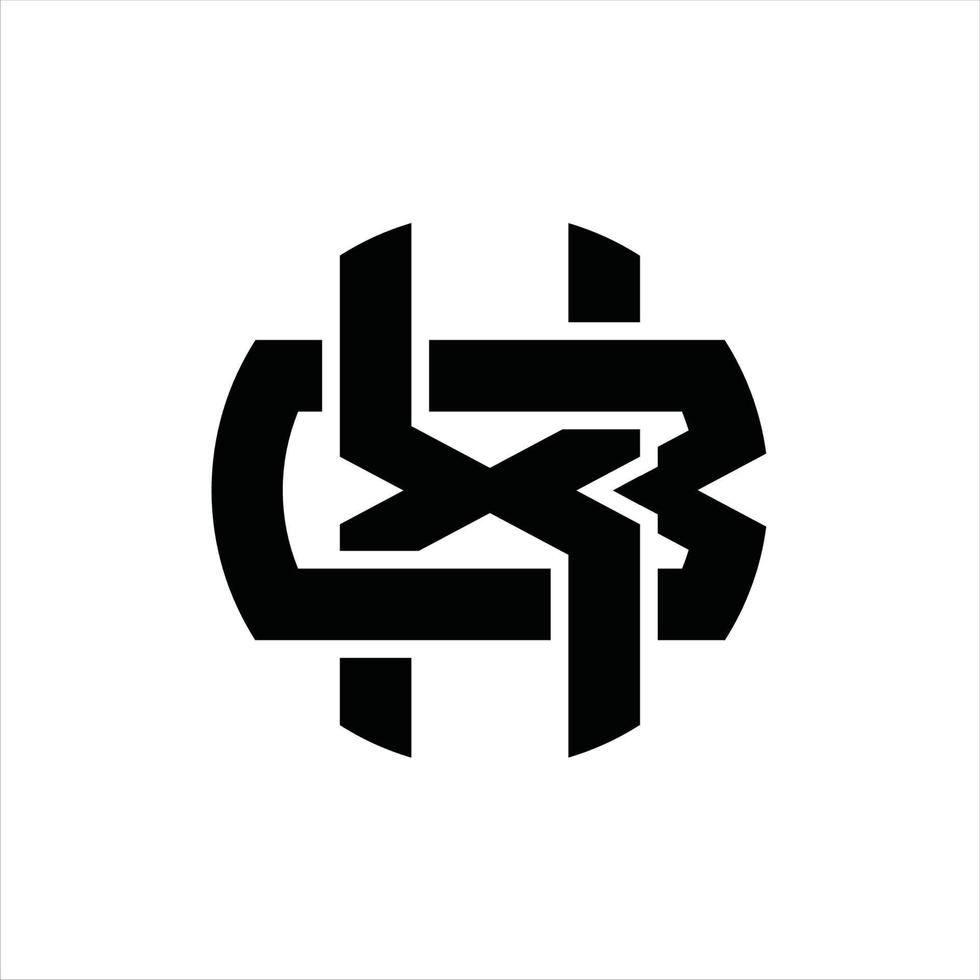 modelo de design de monograma de logotipo xb vetor