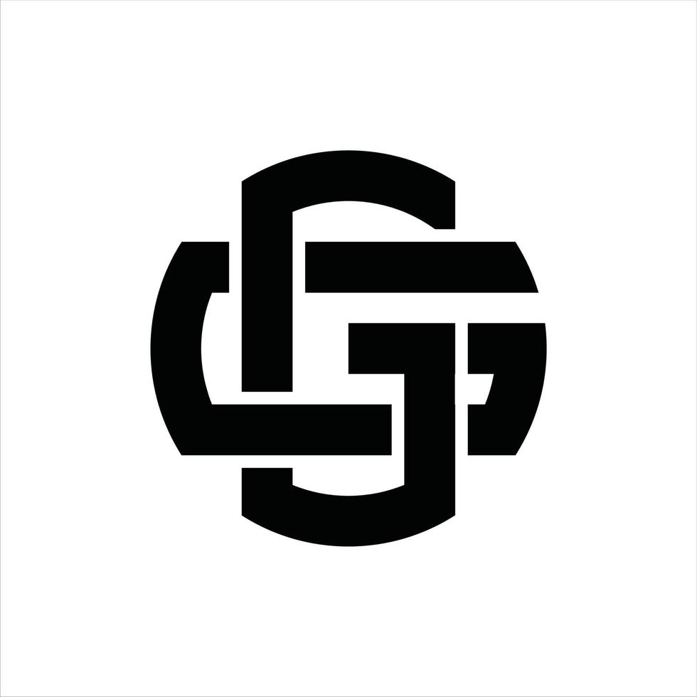 modelo de design de monograma de logotipo gg vetor