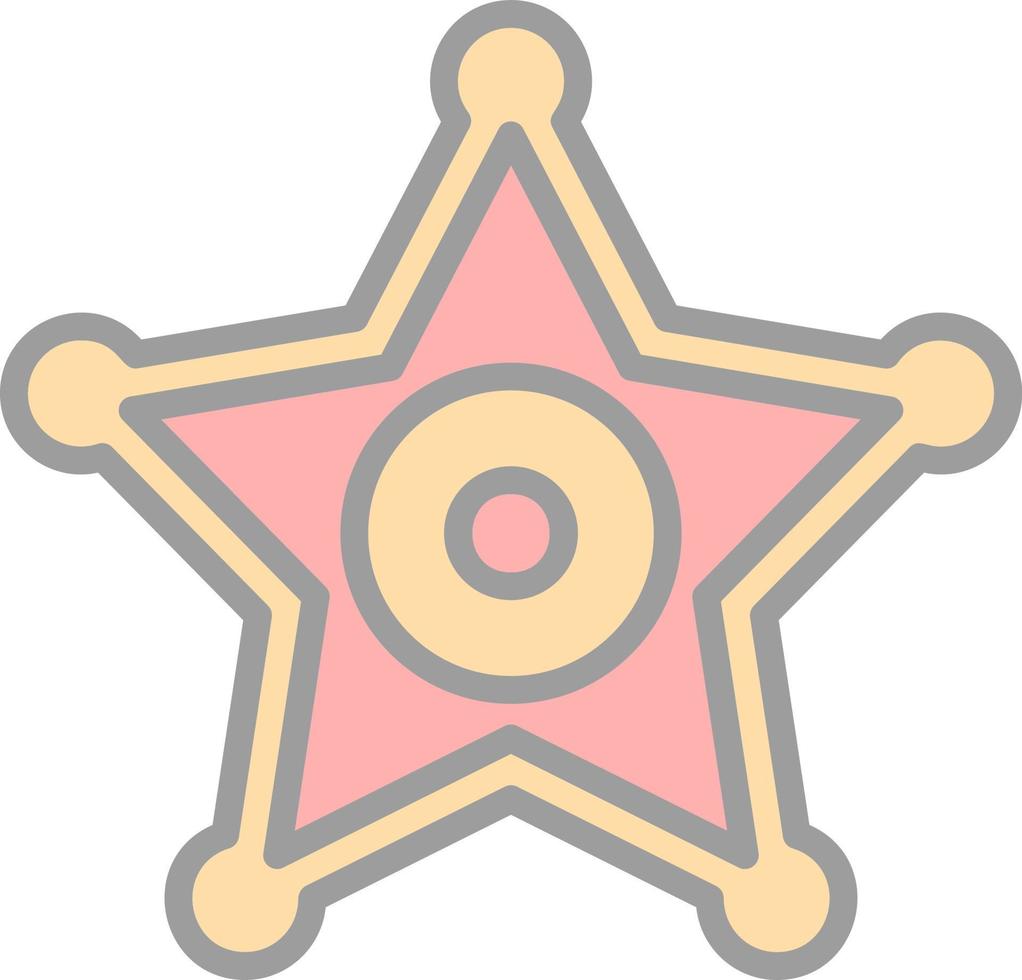 design de ícone de vetor de distintivo de xerife