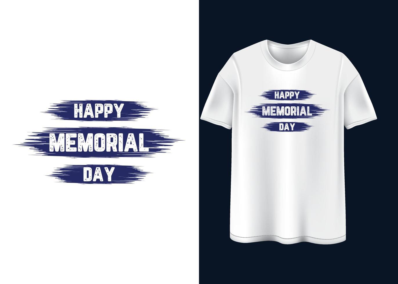 feliz dia do memorial tipografia design de camiseta vetor