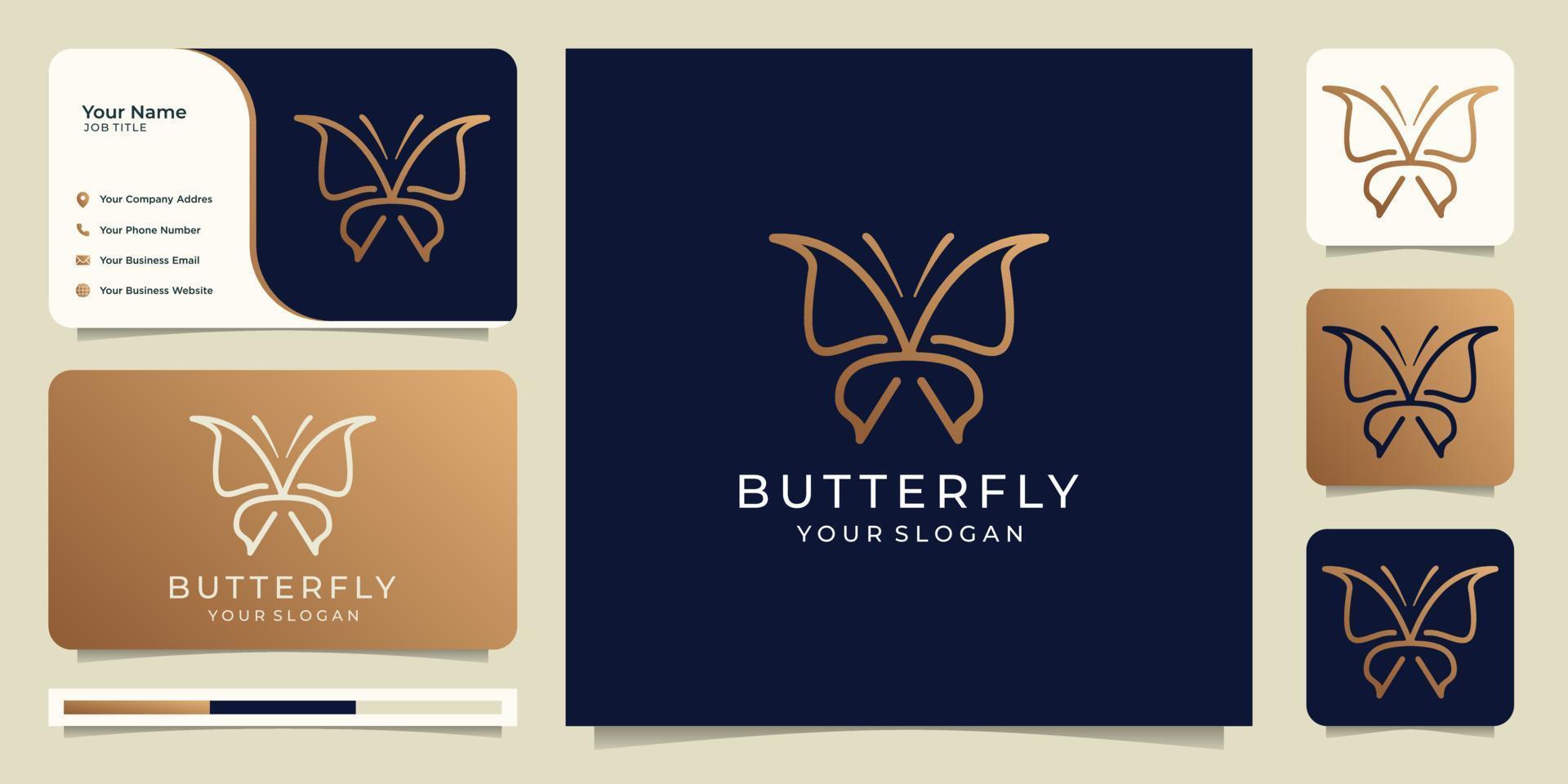 modelo de design de logotipo de borboleta. vetor