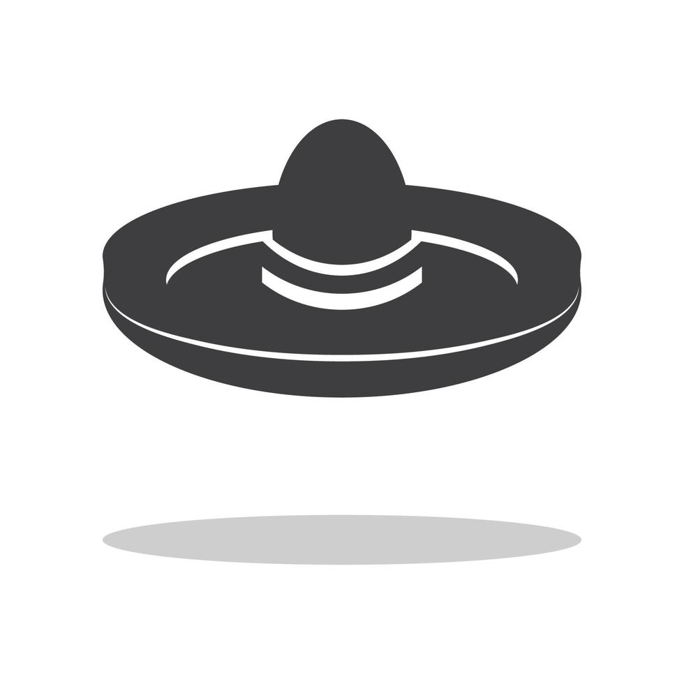ícone de logotipo de design vetorial de chapéu simples vetor